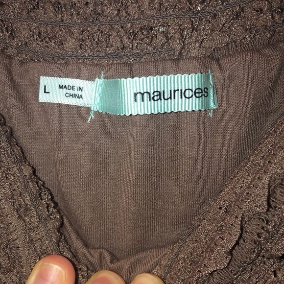 🚂Maurice’s elastic Taupe lace skirt - Picture 3 of 4